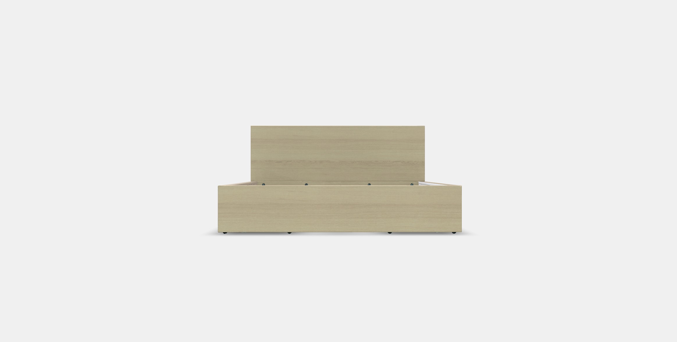 MALM Bed frame high w 2 storage boxes 29 Low-poly 3D model_8