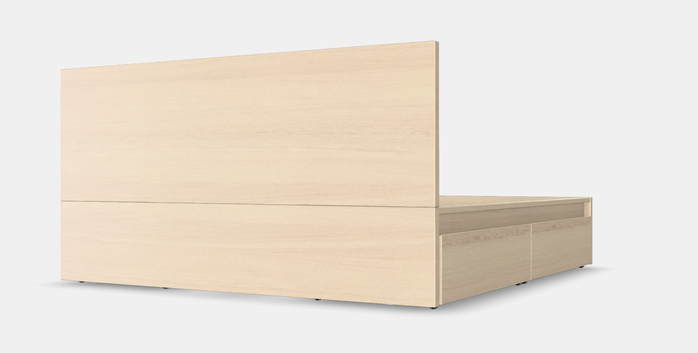 MALM Bed frame high w 2 storage boxes 29 Low-poly 3D model_7