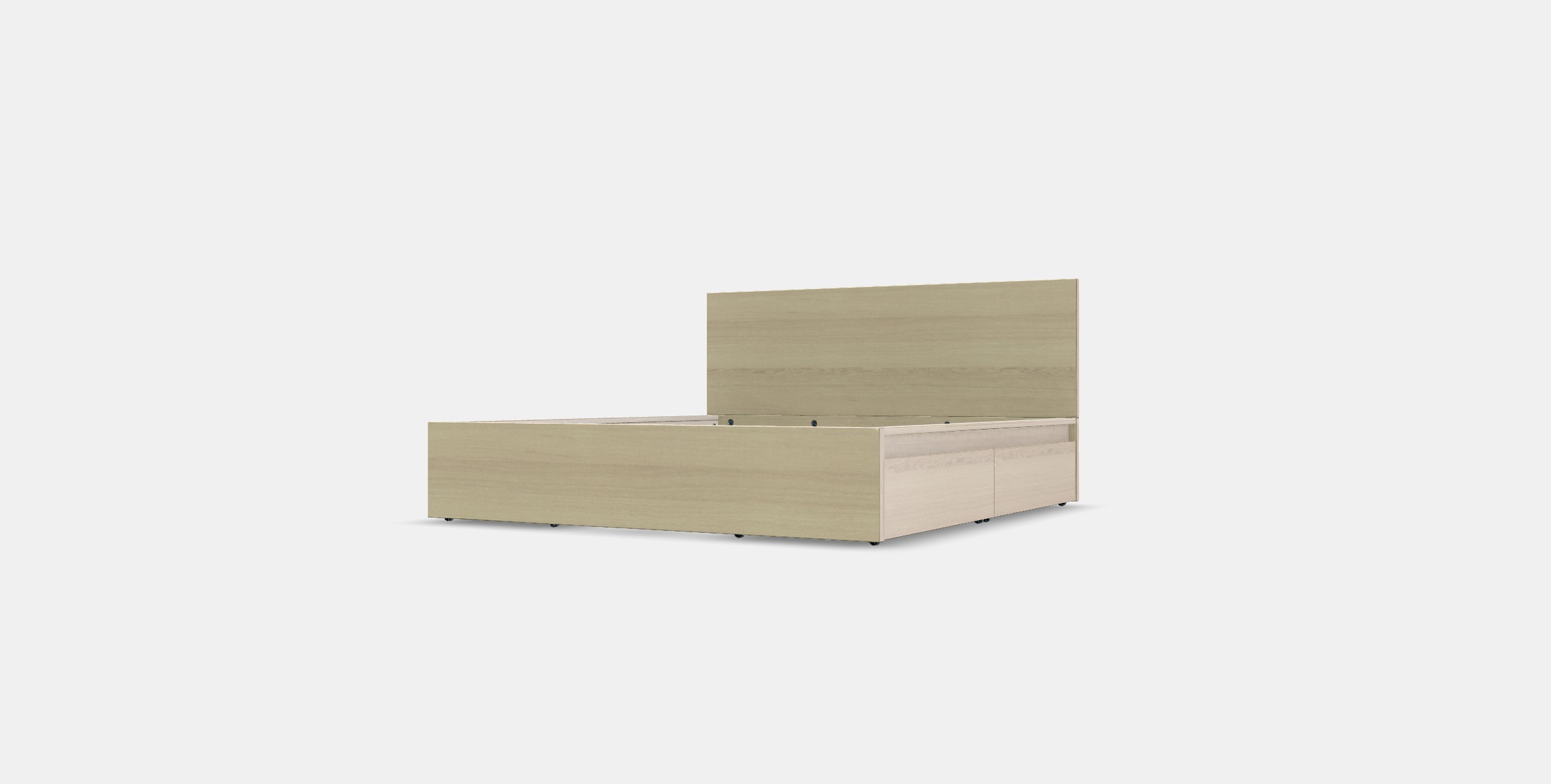 MALM Bed frame high w 2 storage boxes 29 Low-poly 3D model_12