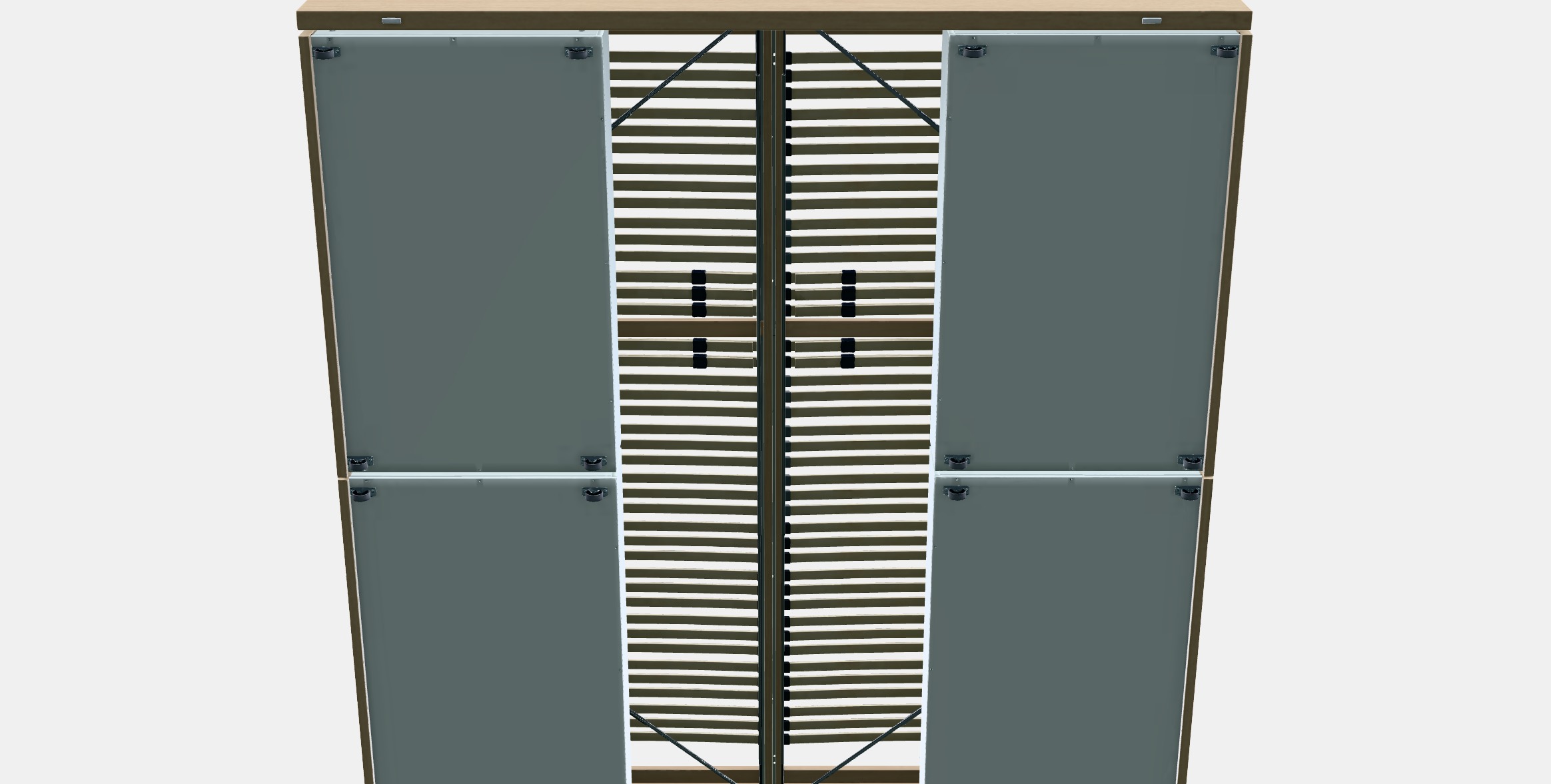 MALM Bed frame high w 2 storage boxes 29 Low-poly 3D model_10