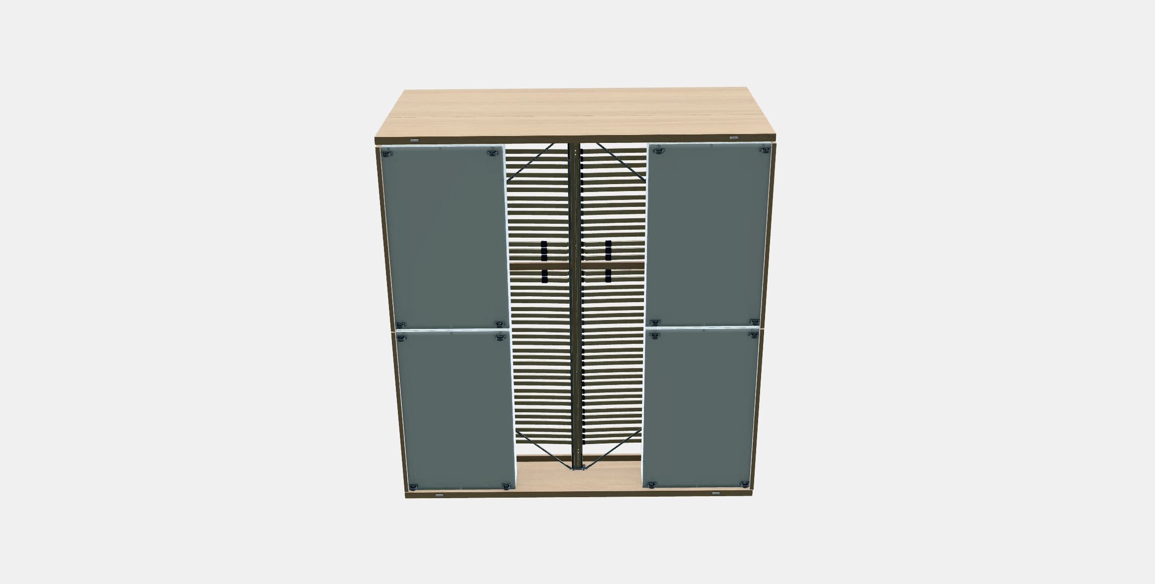 MALM Bed frame high w 2 storage boxes 29 Low-poly 3D model_6