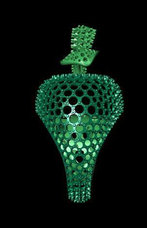 Apple Diamond rare Ring 3dm stl obj 3D print model 3D print model_7