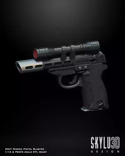 Moff Gideon Pistol Blaster 3D Files