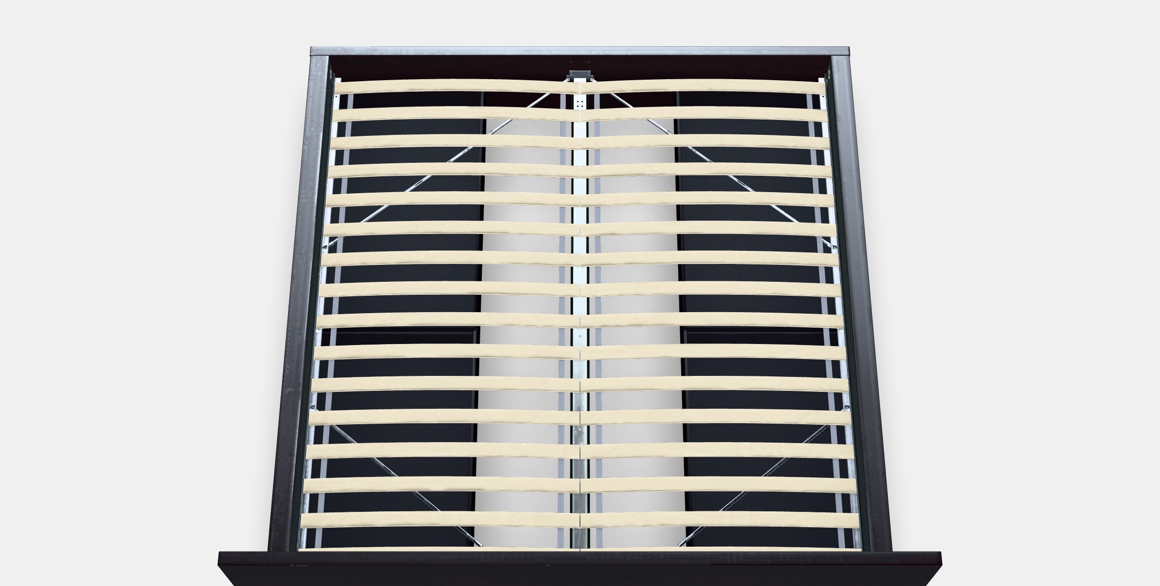 MALM Bed frame high w 4 storage boxes 19 Low-poly 3D model_3