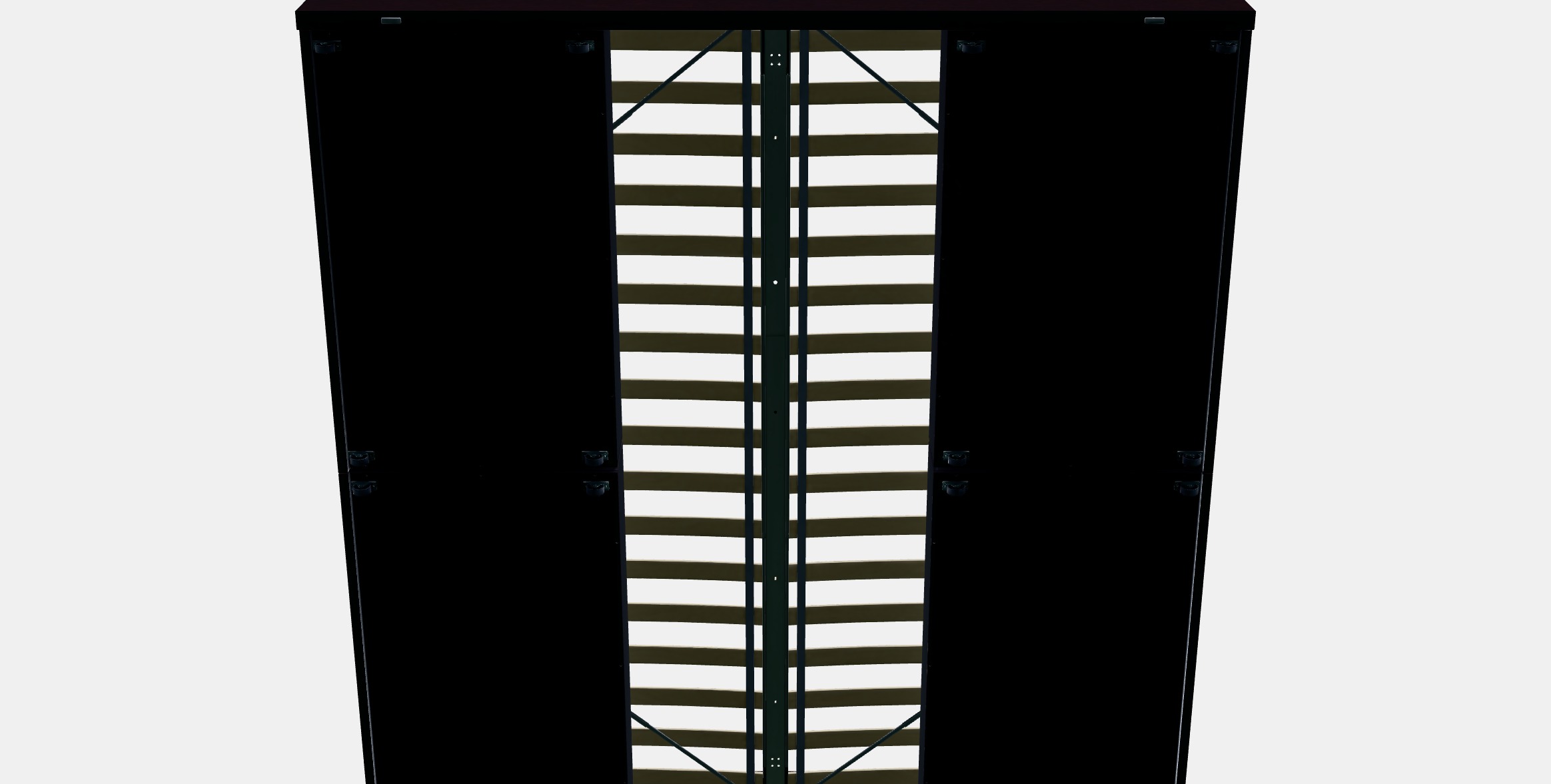 MALM Bed frame high w 4 storage boxes 19 Low-poly 3D model_8