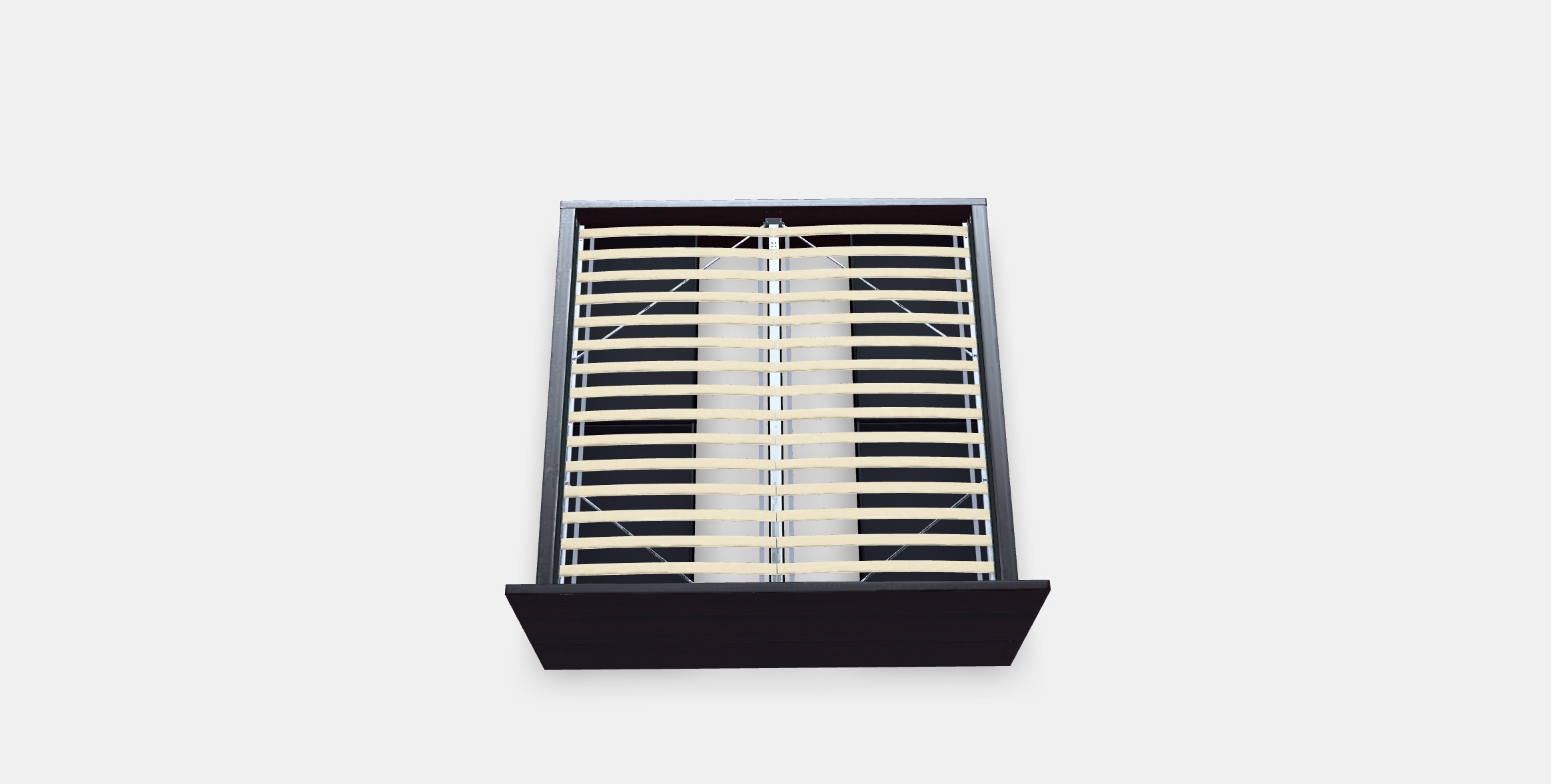 MALM Bed frame high w 4 storage boxes 19 Low-poly 3D model_5