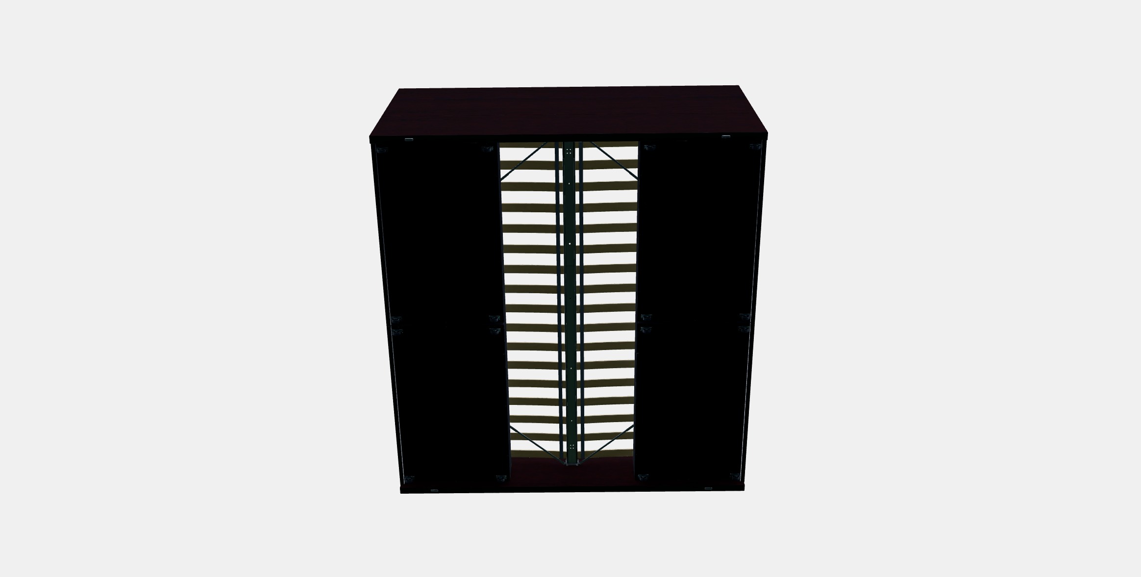 MALM Bed frame high w 4 storage boxes 19 Low-poly 3D model_6