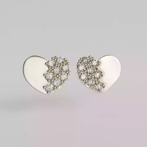 broken heart in diamonds