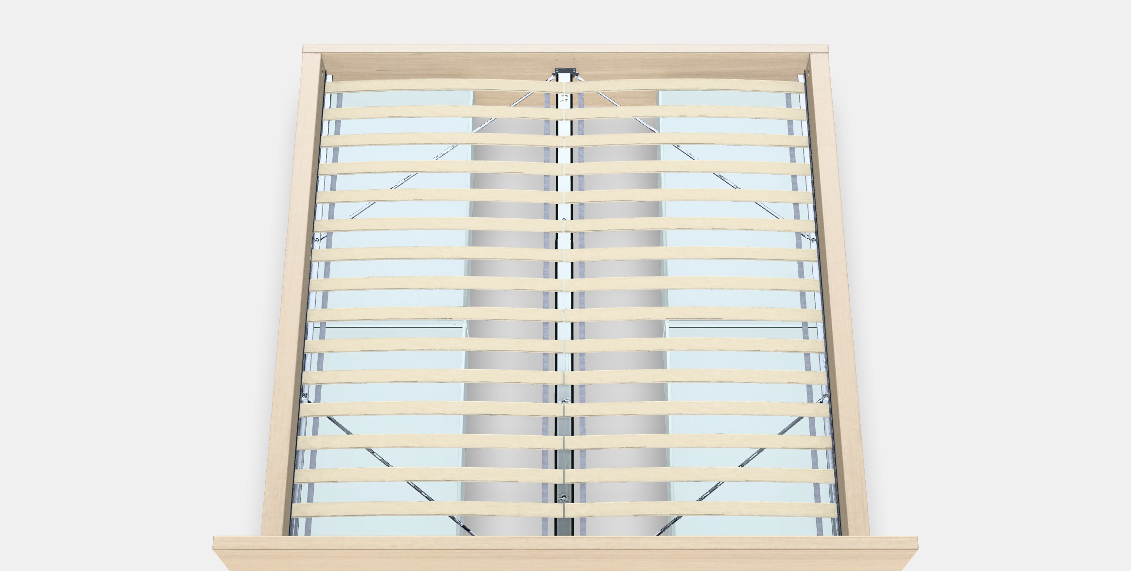 MALM Bed frame high w 4 storage boxes 20 Low-poly 3D model_4