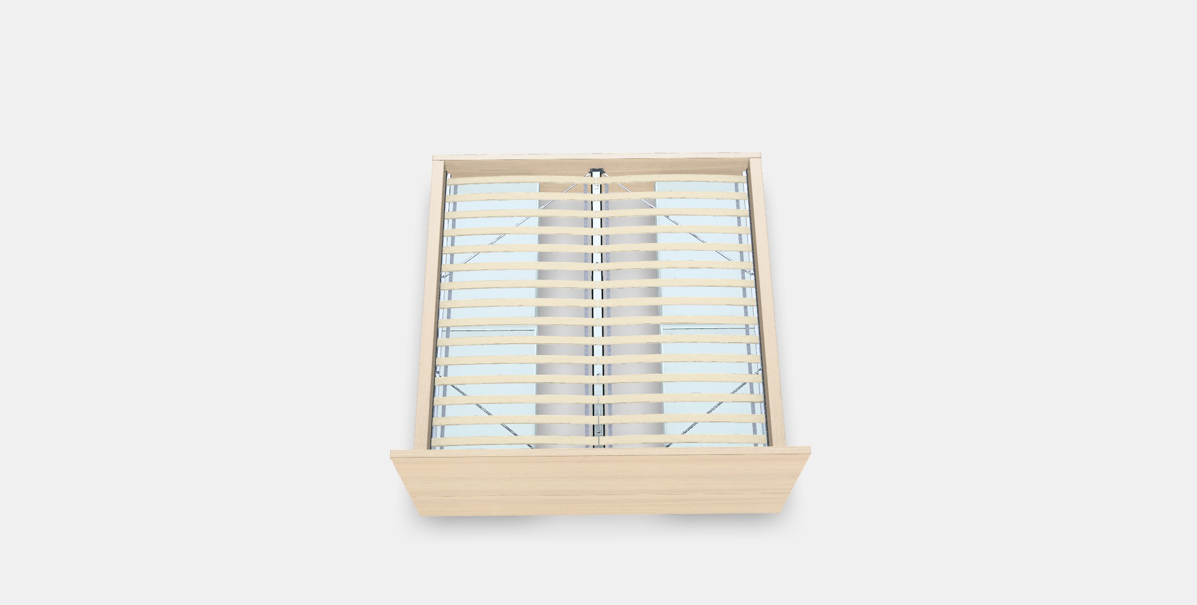 MALM Bed frame high w 4 storage boxes 20 Low-poly 3D model_2