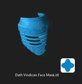 Darth Vindican Props Scale Face Mask 3D print model