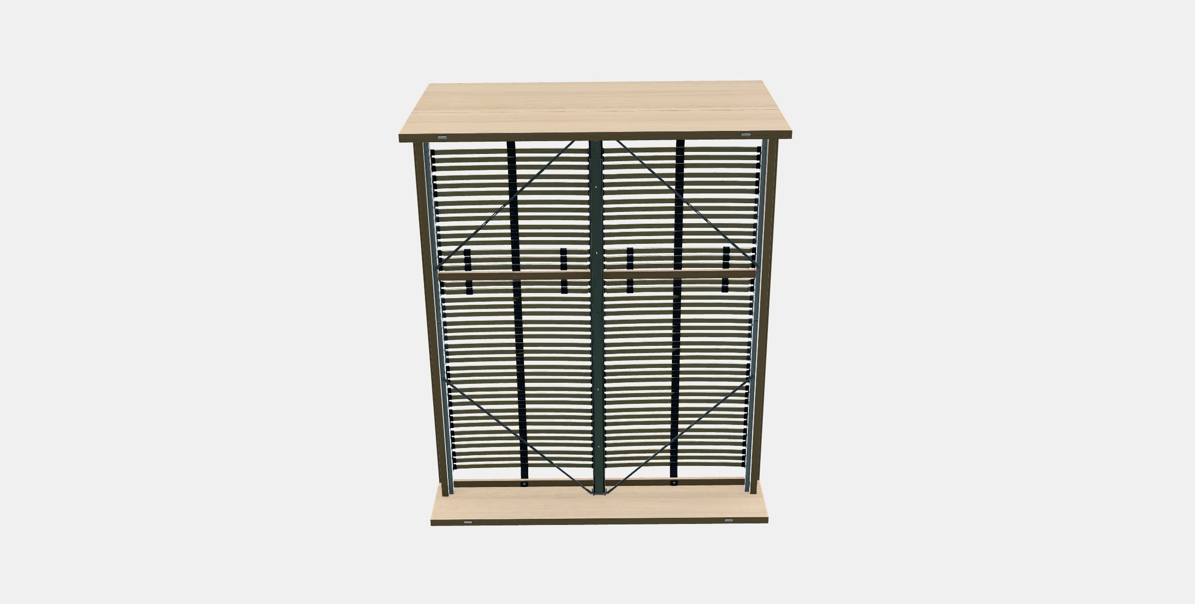 MALM Bed frame high 93 Low-poly 3D model_7