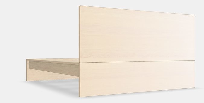 MALM Bed frame high 93 Low-poly 3D model