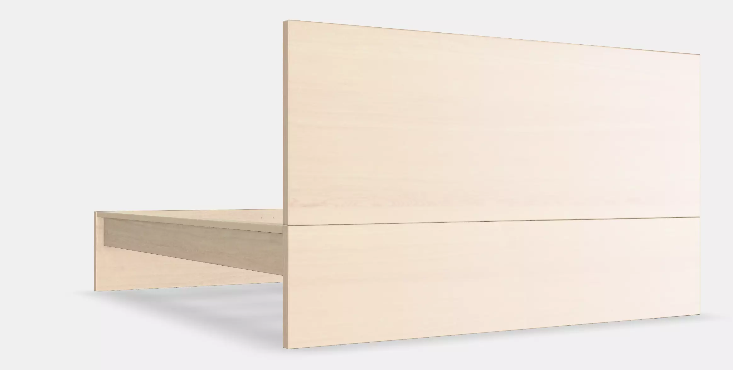 MALM Bed frame high 93 Low-poly 3D model_0