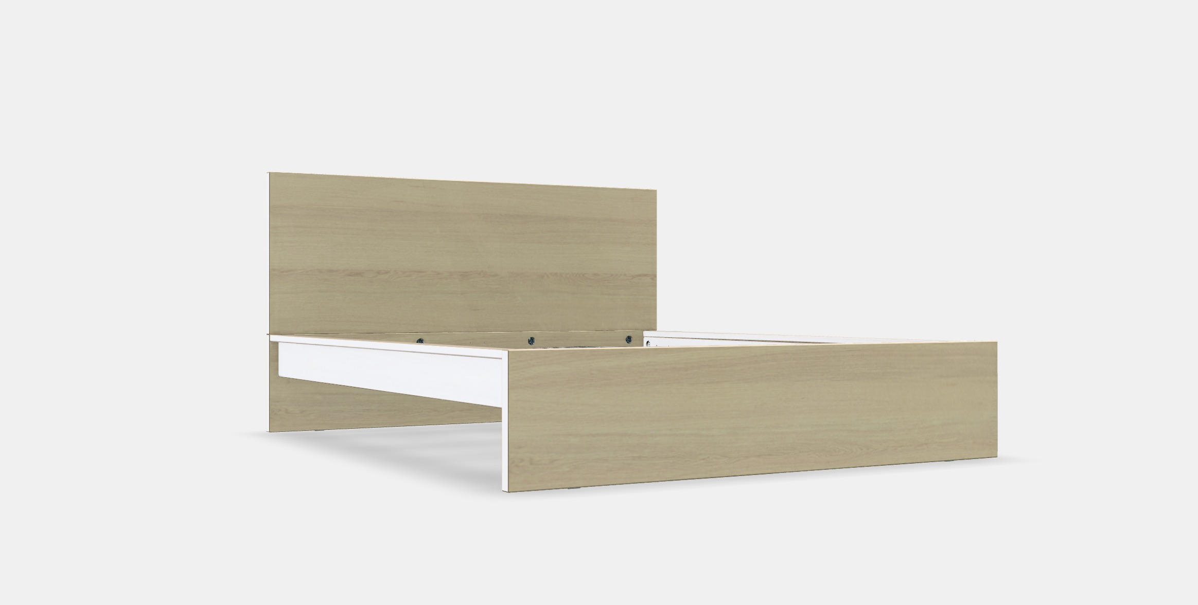 MALM Bed frame high 93 Low-poly 3D model_8