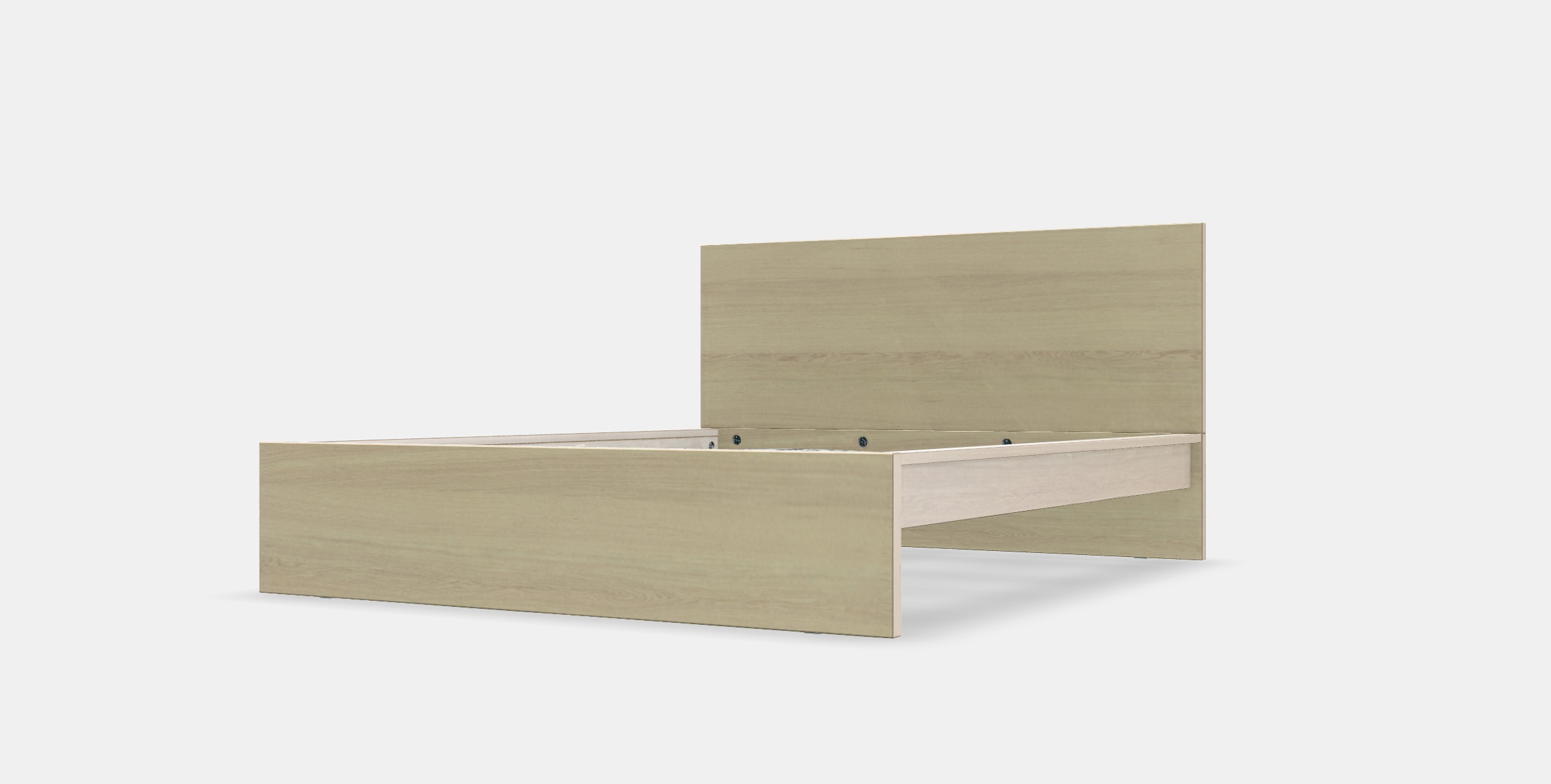 MALM Bed frame high 93 Low-poly 3D model_13