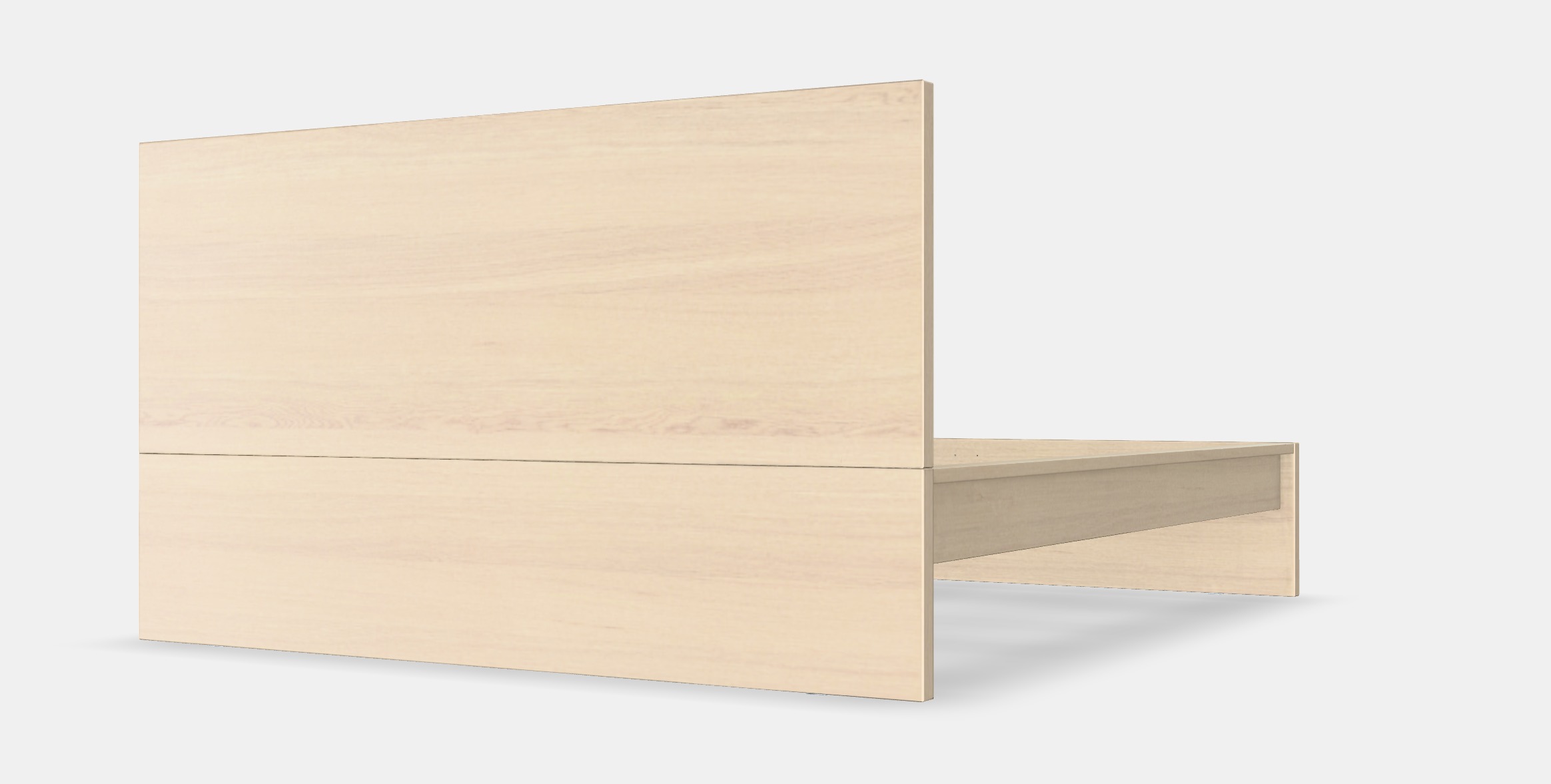 MALM Bed frame high 93 Low-poly 3D model_6