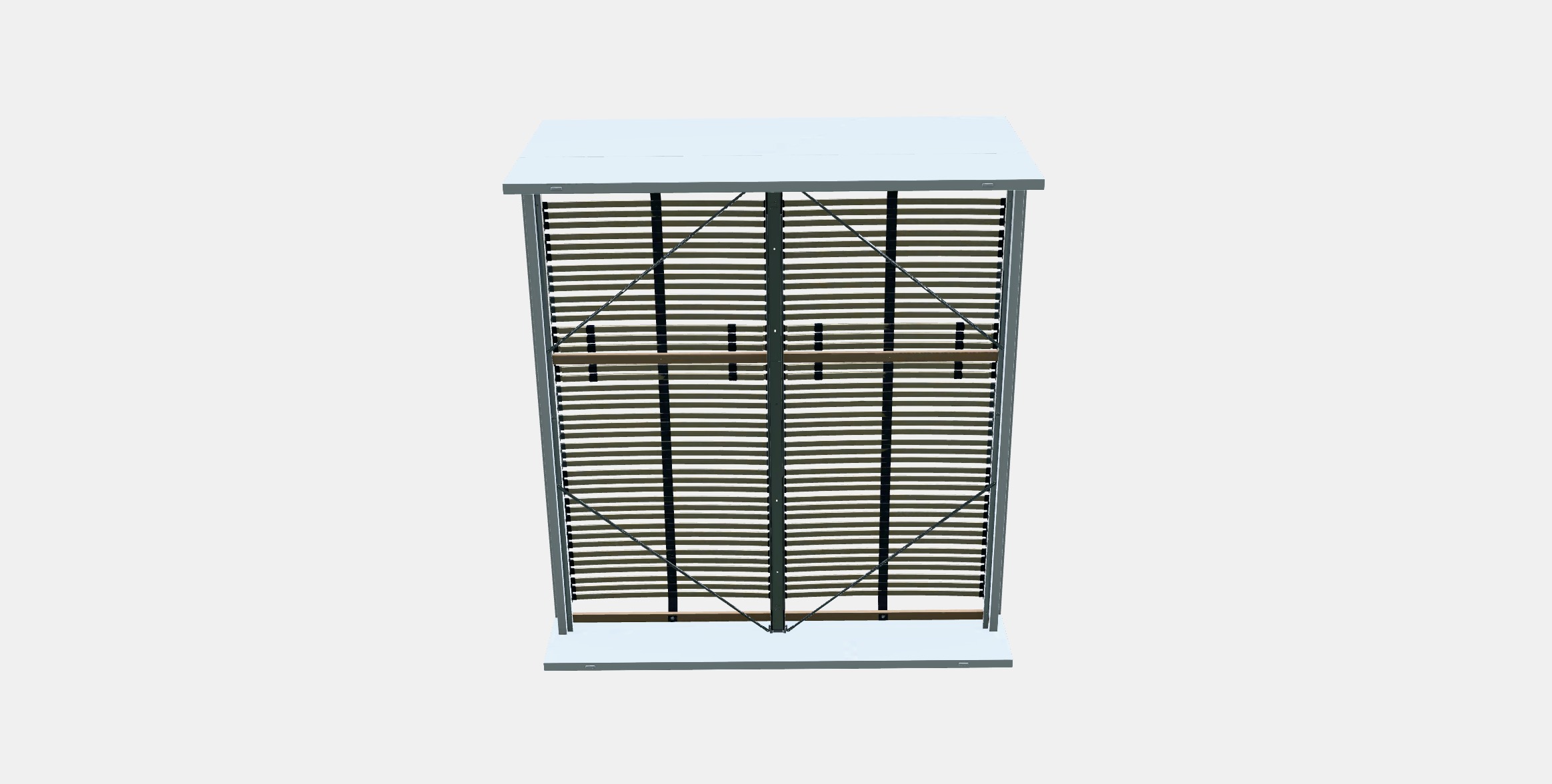 MALM Bed frame high 94 Low-poly 3D model_9