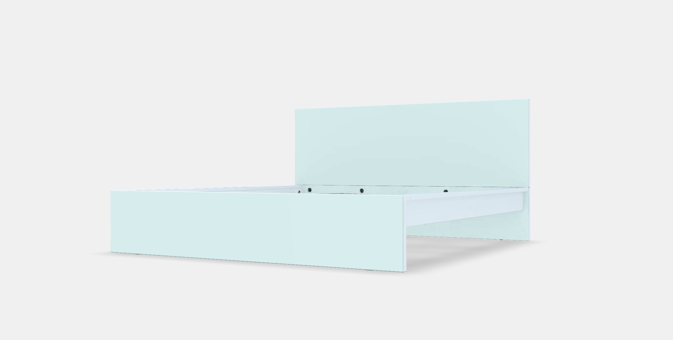 MALM Bed frame high 94 Low-poly 3D model_12