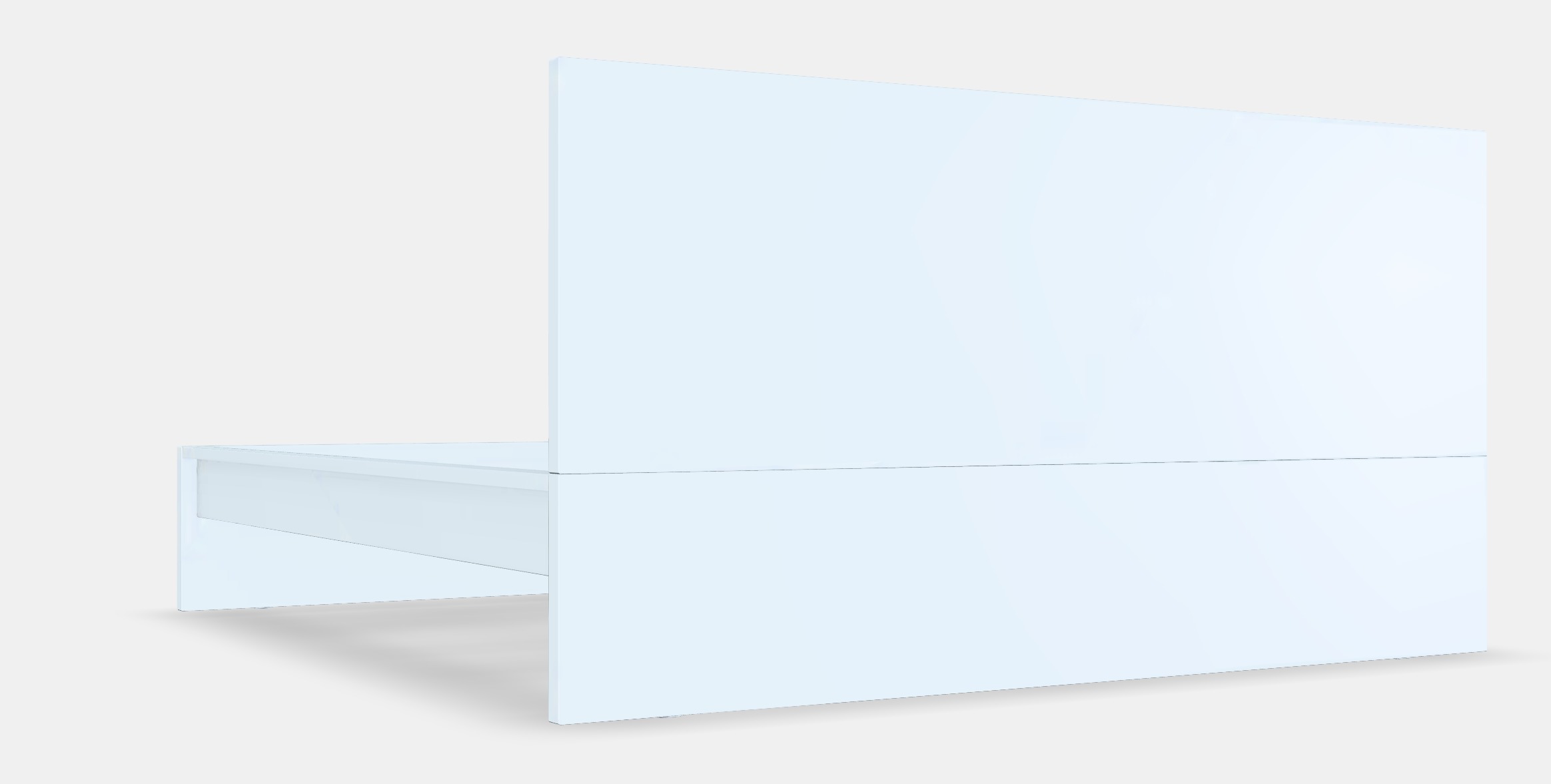 MALM Bed frame high 94 Low-poly 3D model_2