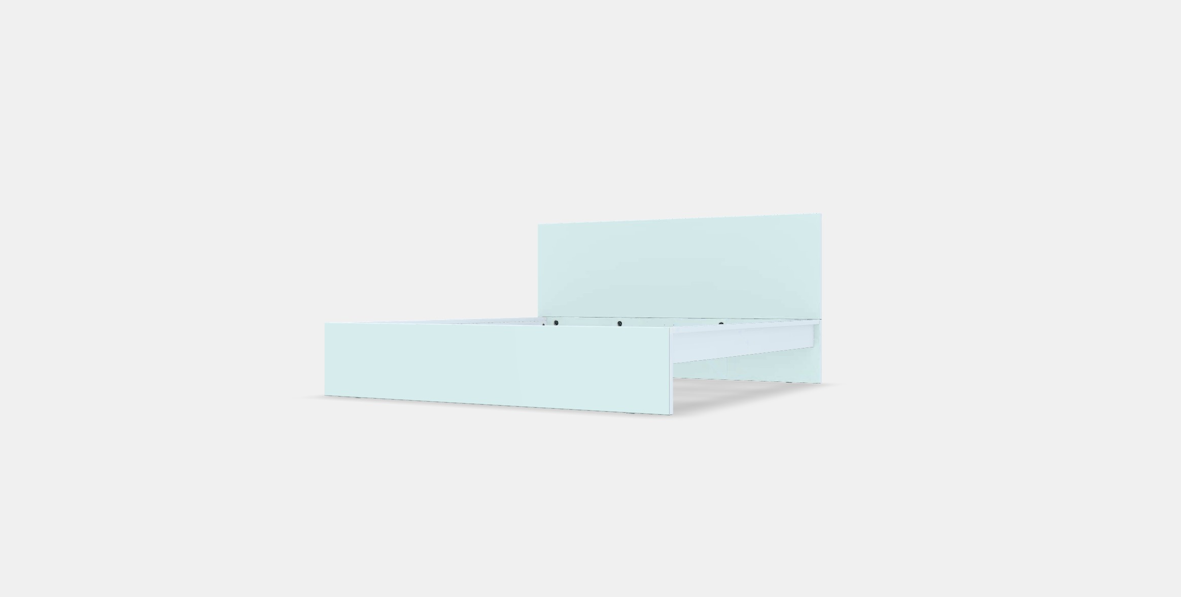 MALM Bed frame high 94 Low-poly 3D model_11