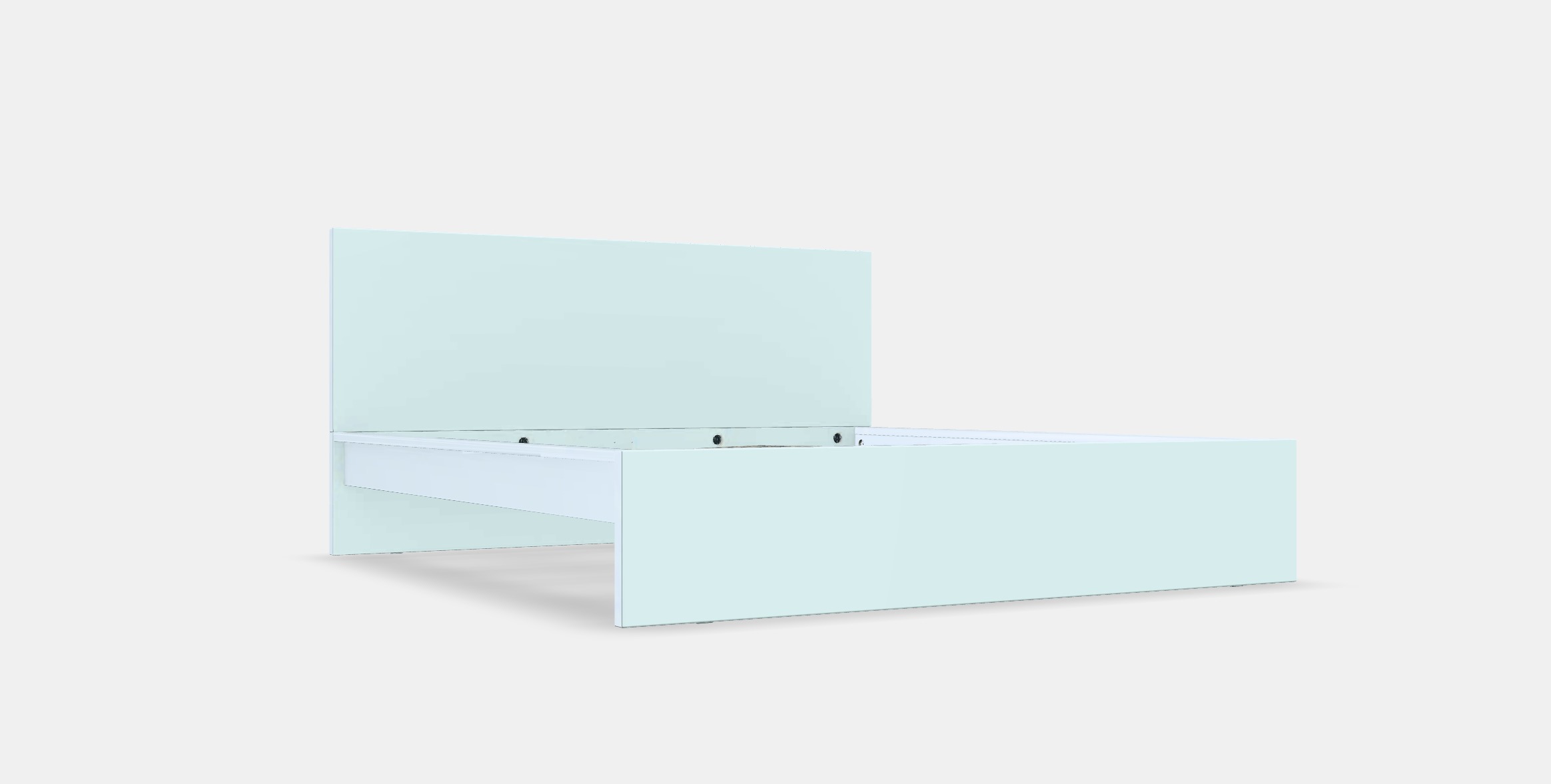 MALM Bed frame high 94 Low-poly 3D model_6