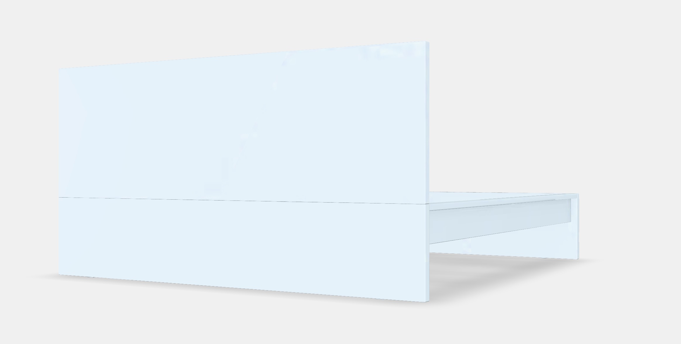 MALM Bed frame high 94 Low-poly 3D model_5