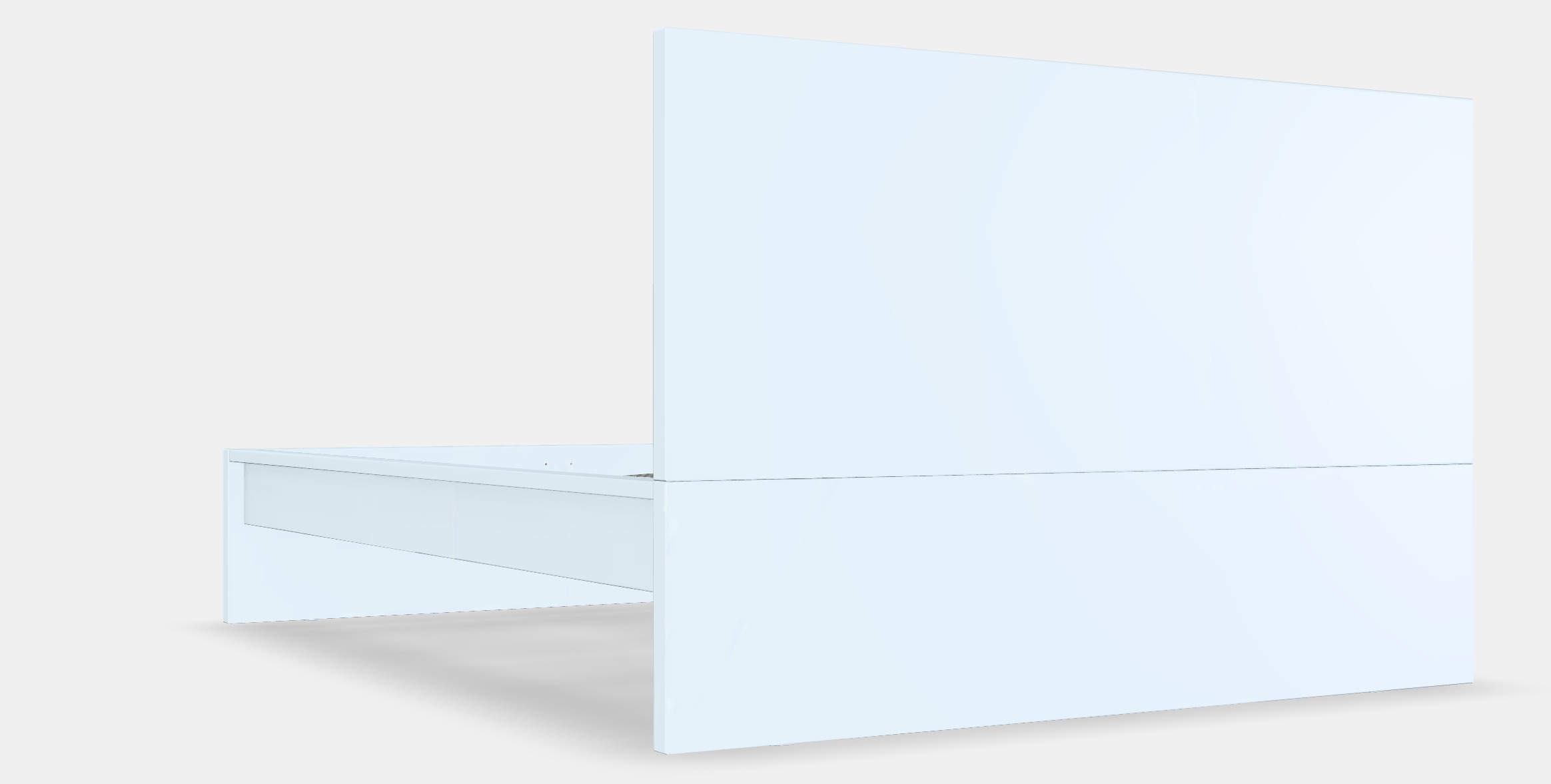 MALM Bed frame high 96 Low-poly 3D model_2