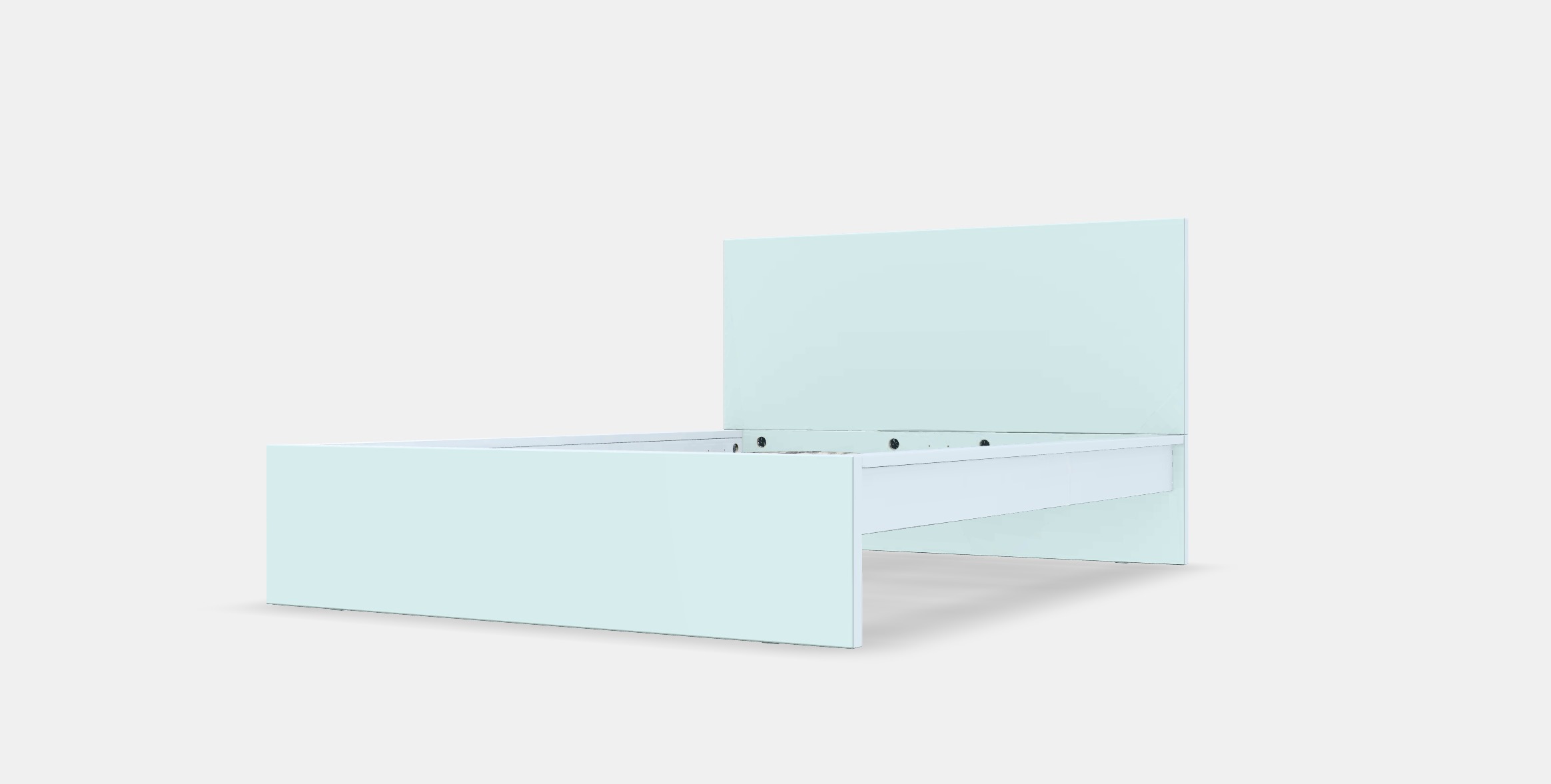 MALM Bed frame high 96 Low-poly 3D model_13
