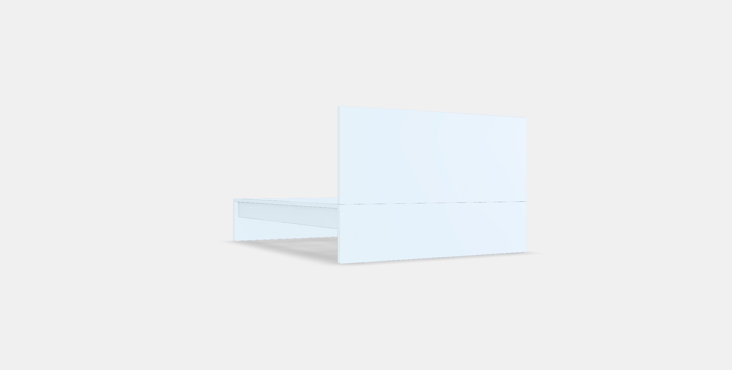 MALM Bed frame high 96 Low-poly 3D model_16