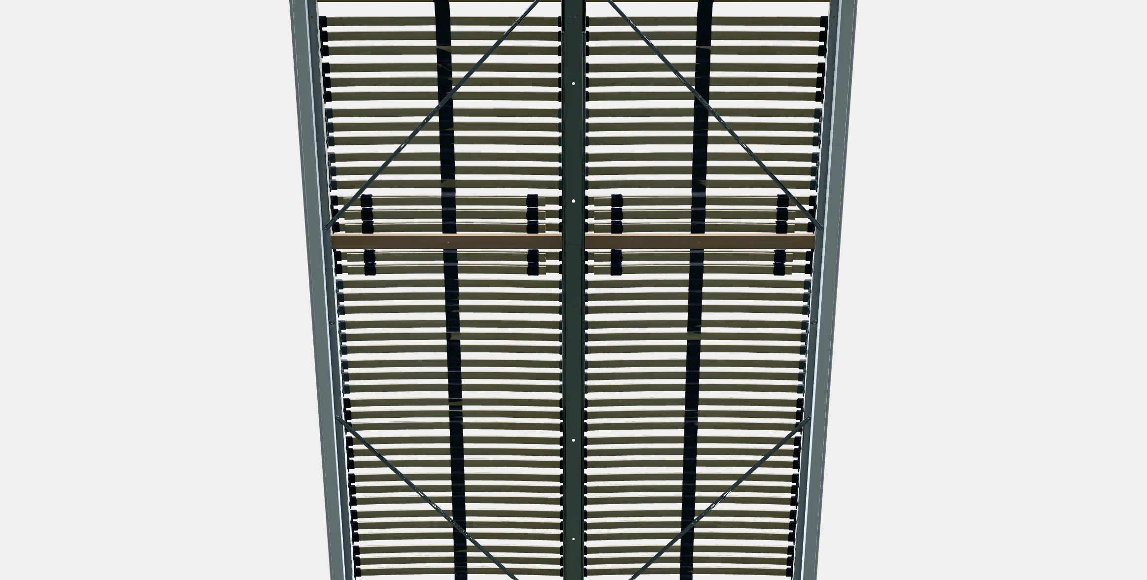 MALM Bed frame high 96 Low-poly 3D model_7