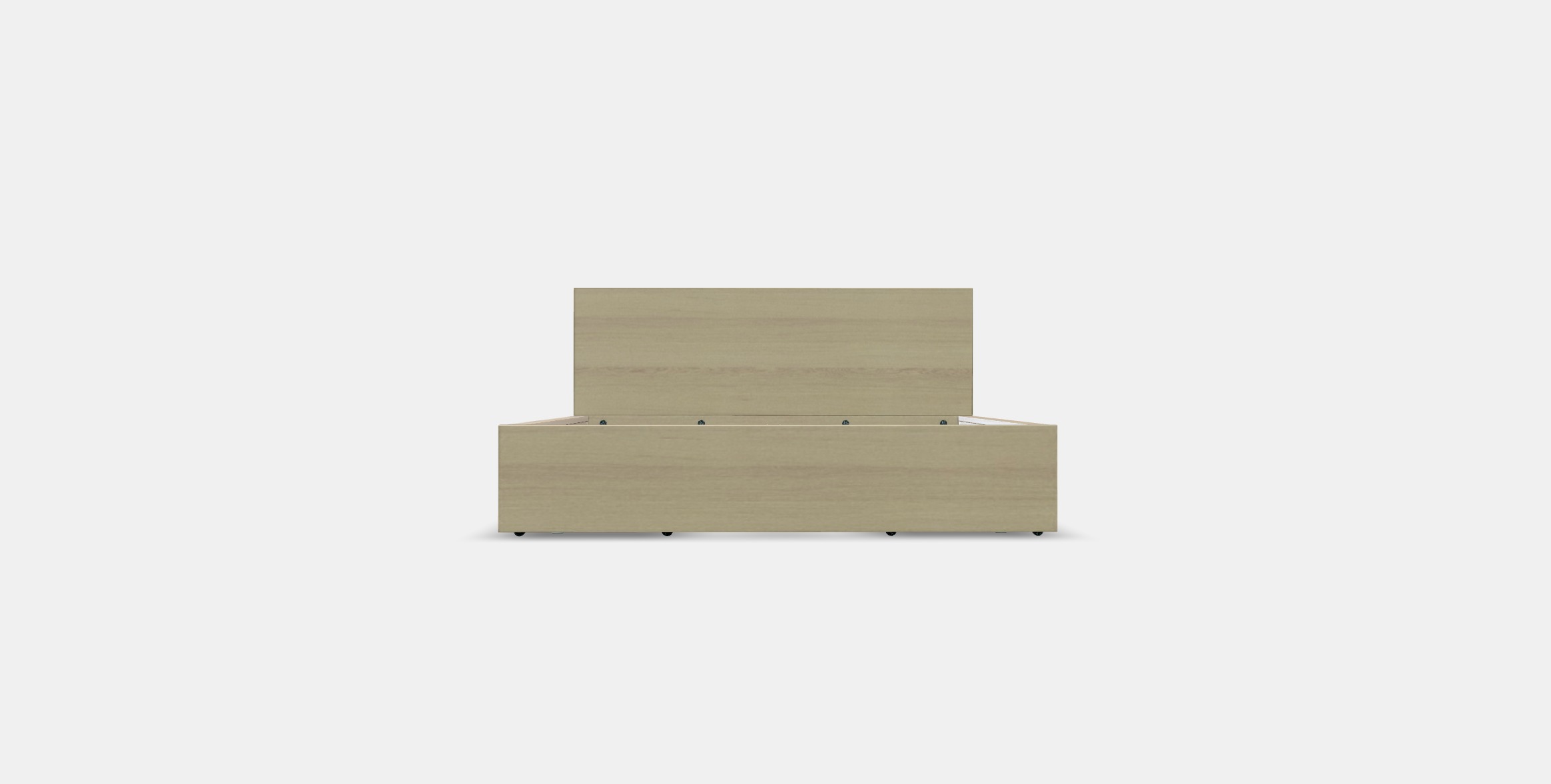 MALM Bed frame high w 2 storage boxes 31 Low-poly 3D model_10