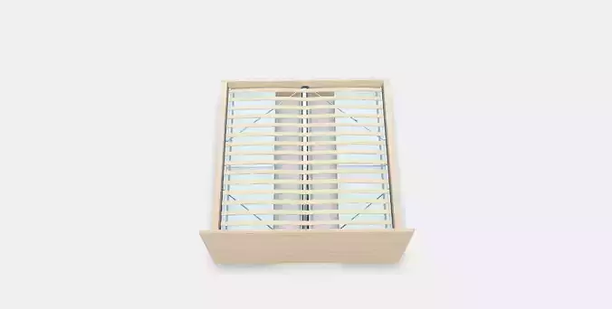 MALM Bed frame high w 2 storage boxes 31