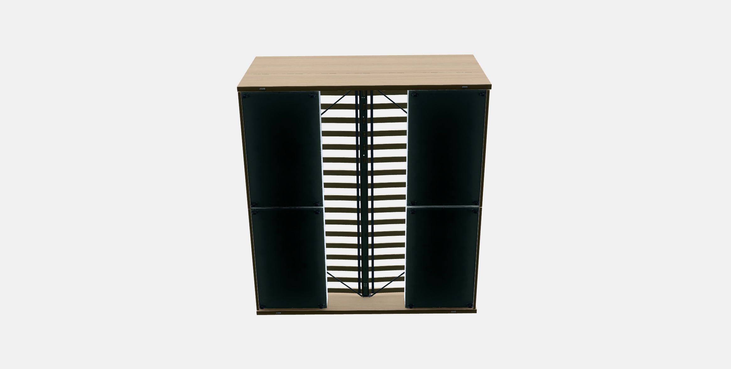 MALM Bed frame high w 2 storage boxes 31 Low-poly 3D model_4