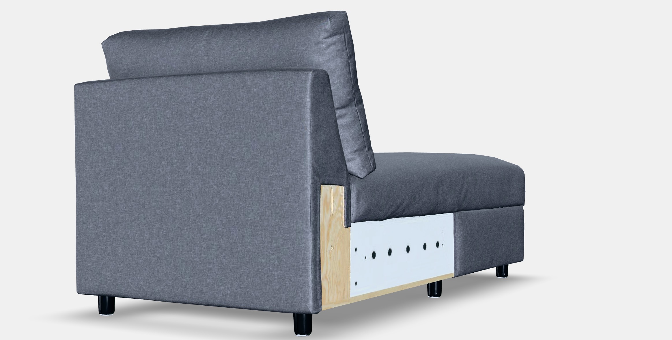 VIMLE Cover for chaise longue section 2 Low-poly 3D model_11