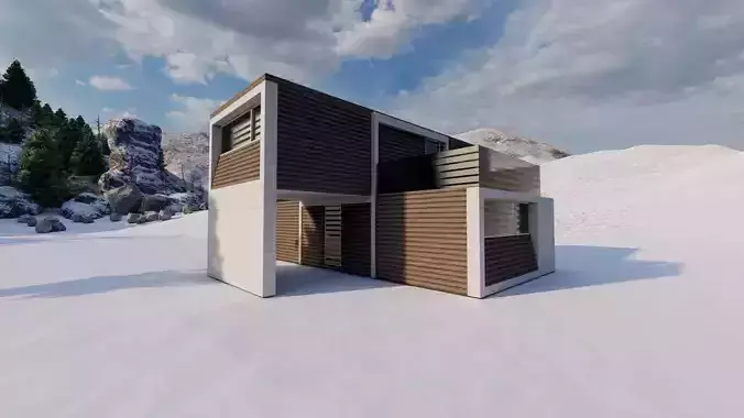 Casa Scene-villa-modern house 3D model