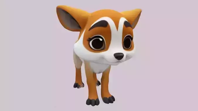 cute cartoon animal 3d modeling
