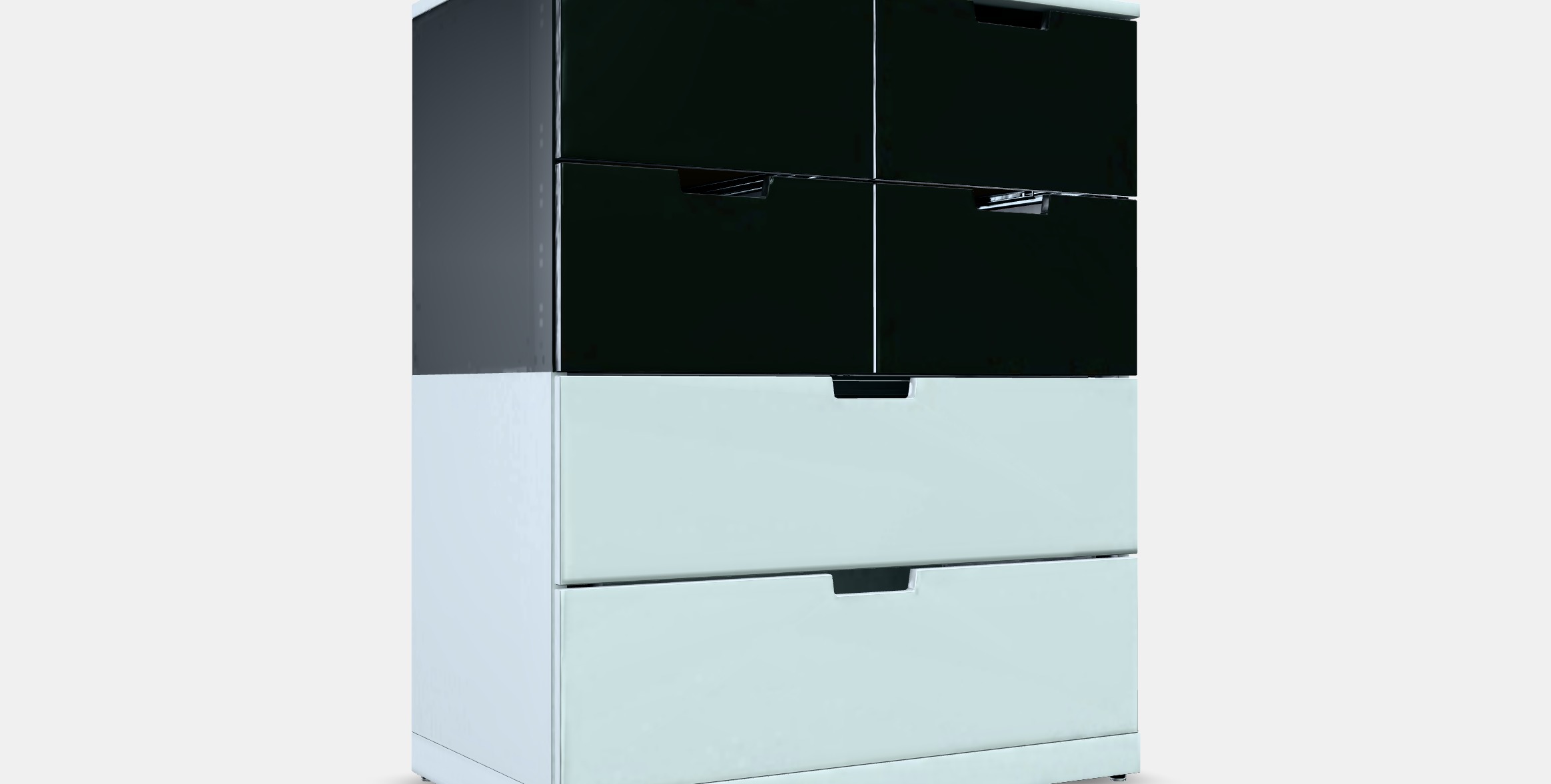 NORDLI Chest of 6 drawers 13 Low-poly 3D model_8