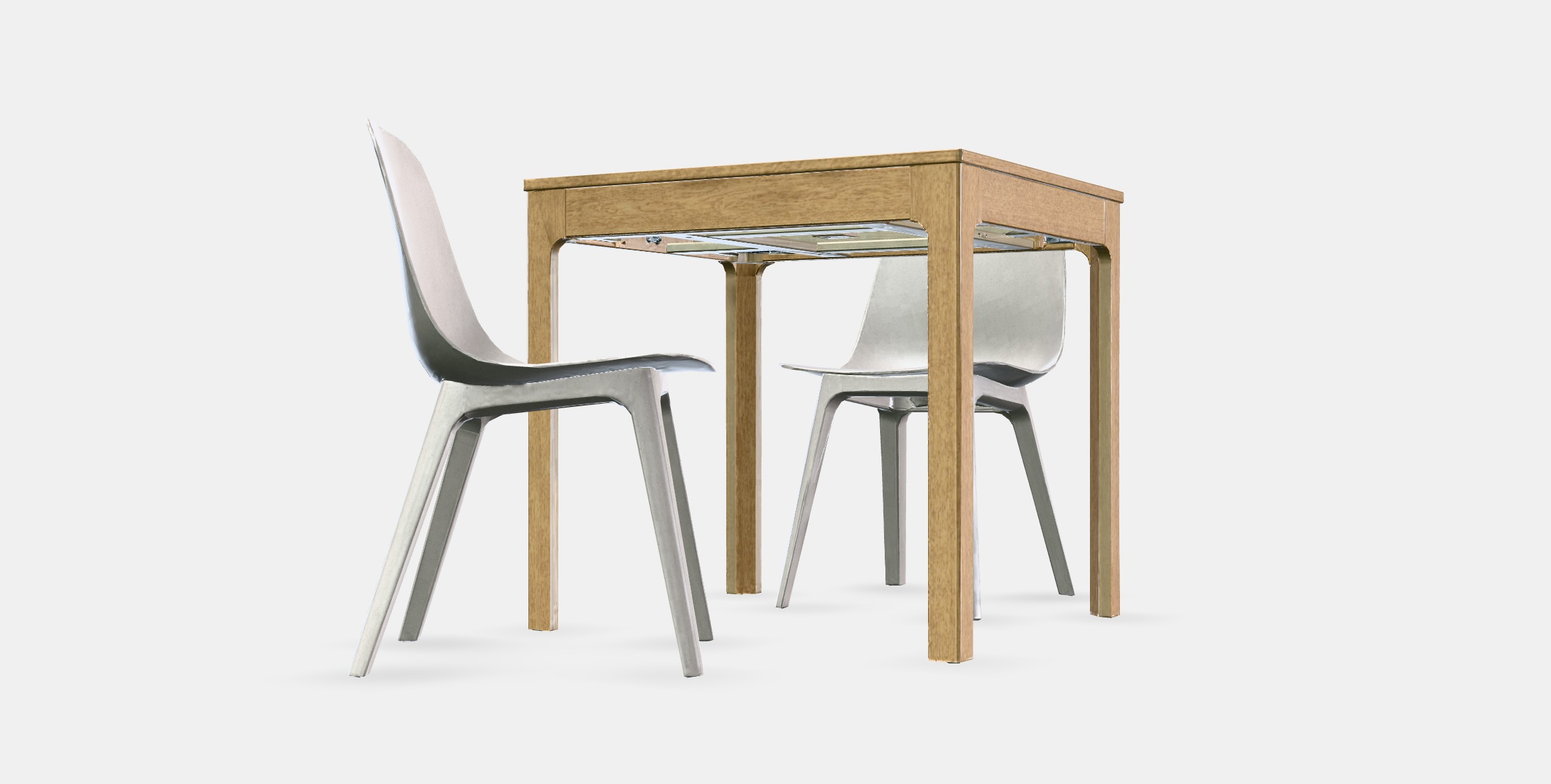 EKEDALEN - ODGER Table and 2 chairs Low-poly 3D model_13