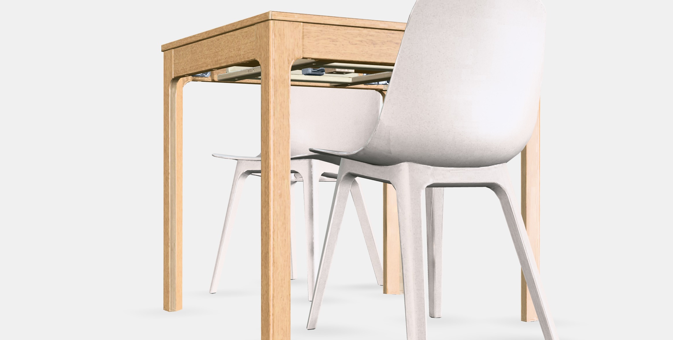 EKEDALEN - ODGER Table and 2 chairs Low-poly 3D model_4