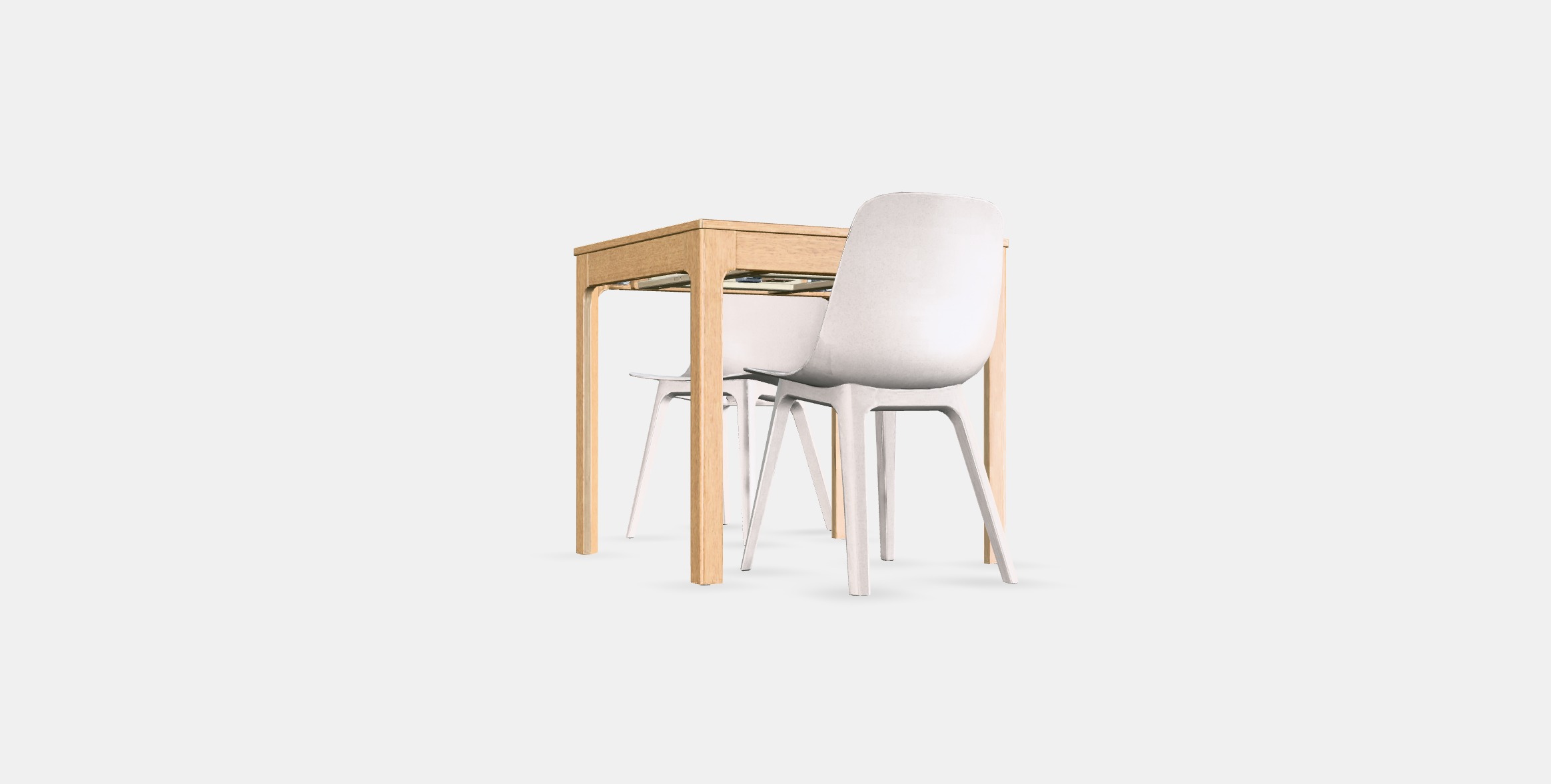 EKEDALEN - ODGER Table and 2 chairs Low-poly 3D model_15