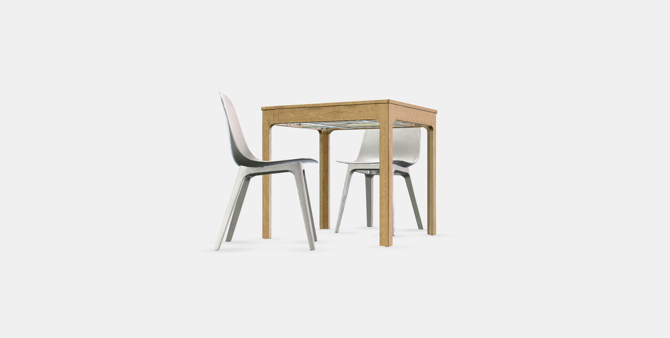 EKEDALEN - ODGER Table and 2 chairs Low-poly 3D model_12