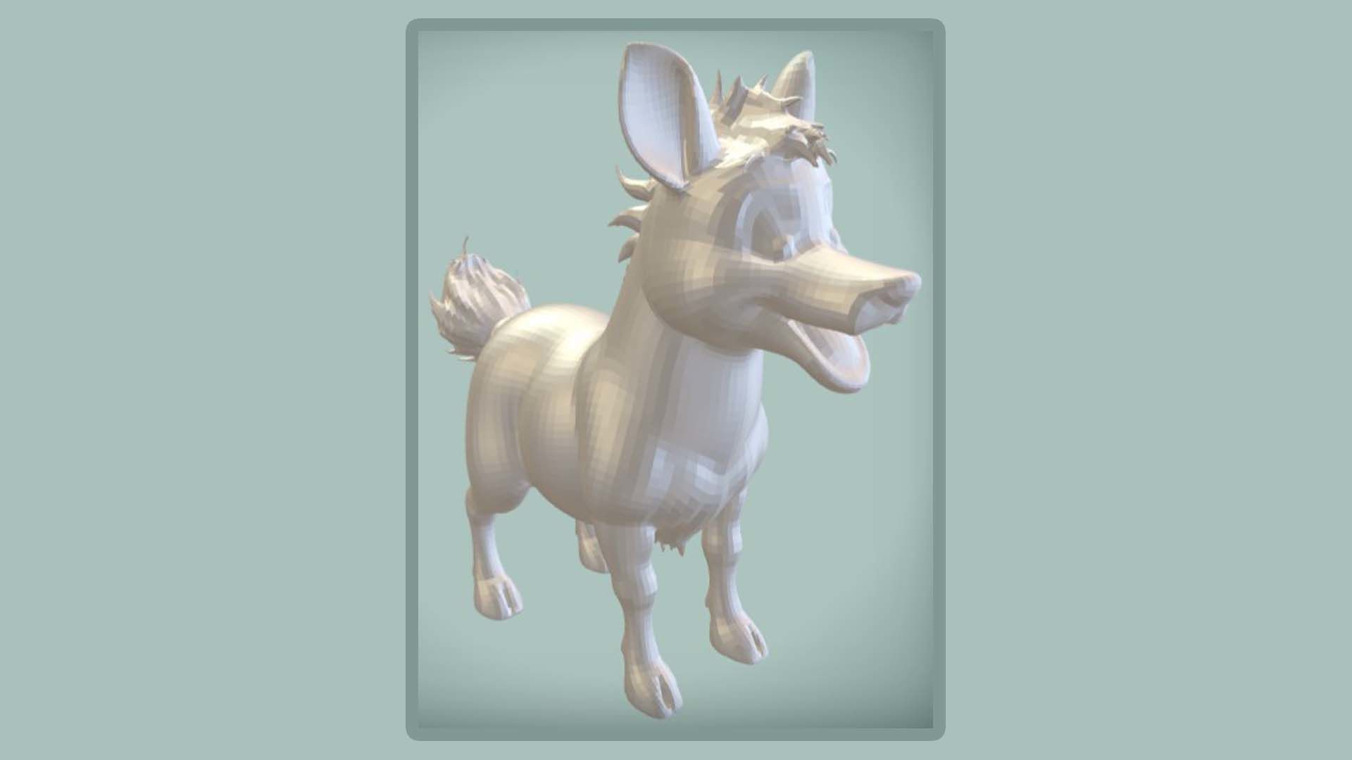 cartoon anthropomorphic animal 3d modeling 3D print model_1