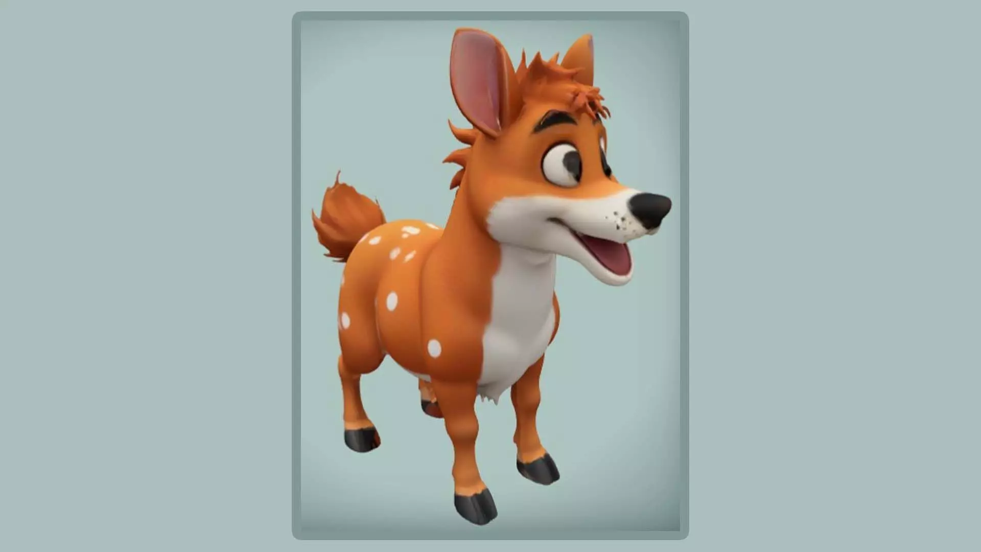 cartoon anthropomorphic animal 3d modeling 3D print model_0