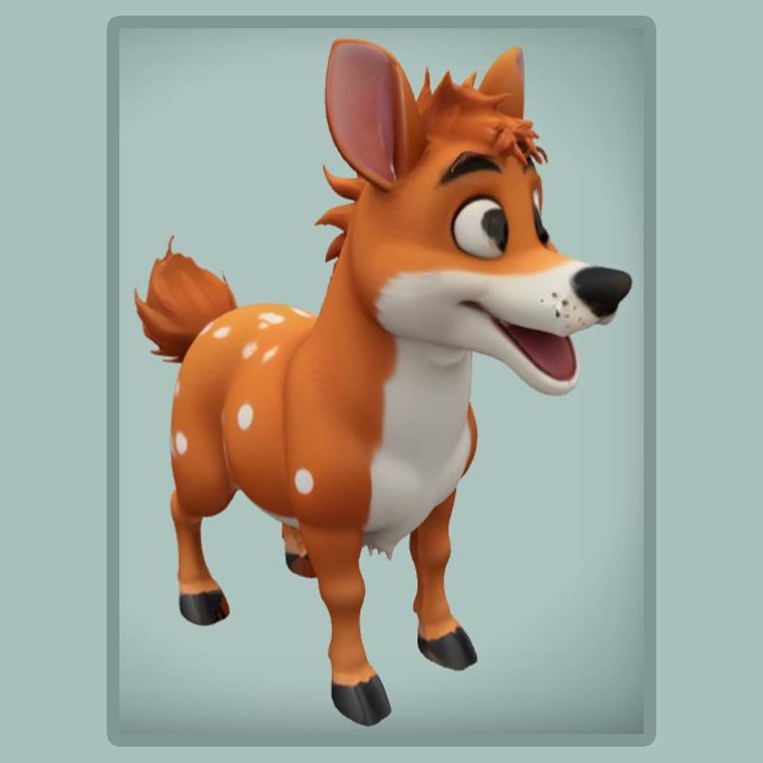 cartoon anthropomorphic animal 3d modeling 3D print model_5