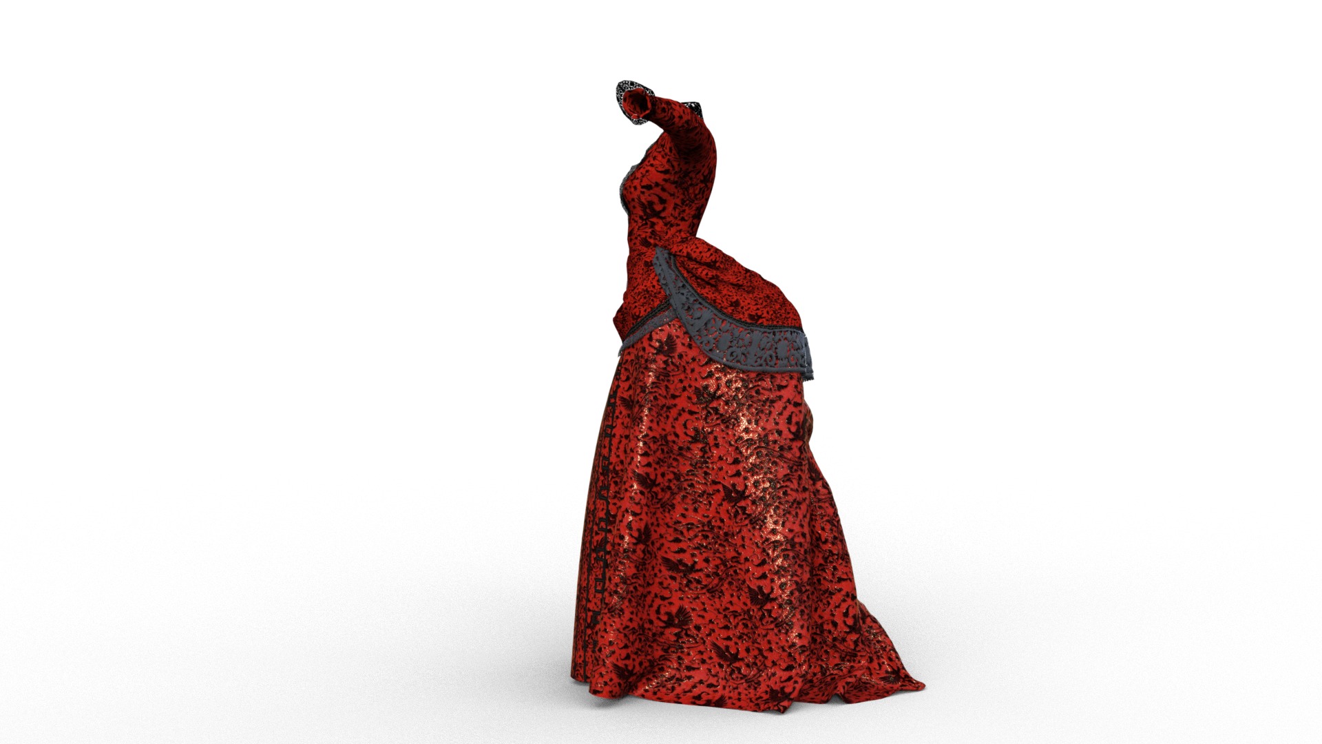 Penny Dreadful Outfit Dress Clothing Low-poly 3D model_6