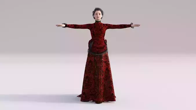 Penny Dreadful Outfit Dress Clothing Low-poly 3D model