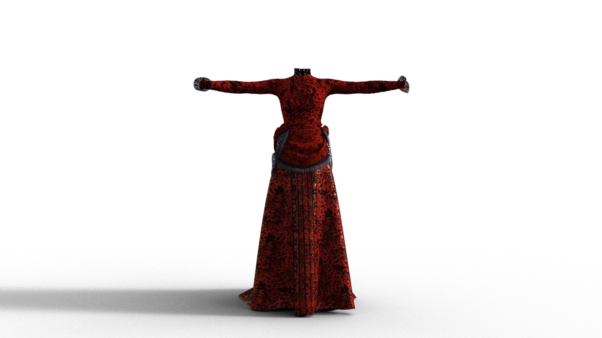 Penny Dreadful Outfit Dress Clothing Low-poly 3D model_4