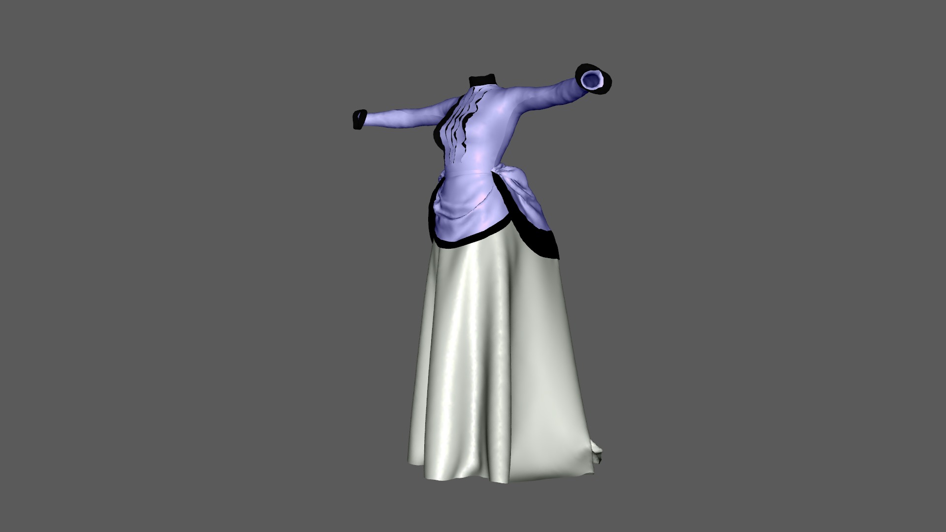 Penny Dreadful Outfit Dress Clothing Low-poly 3D model_12
