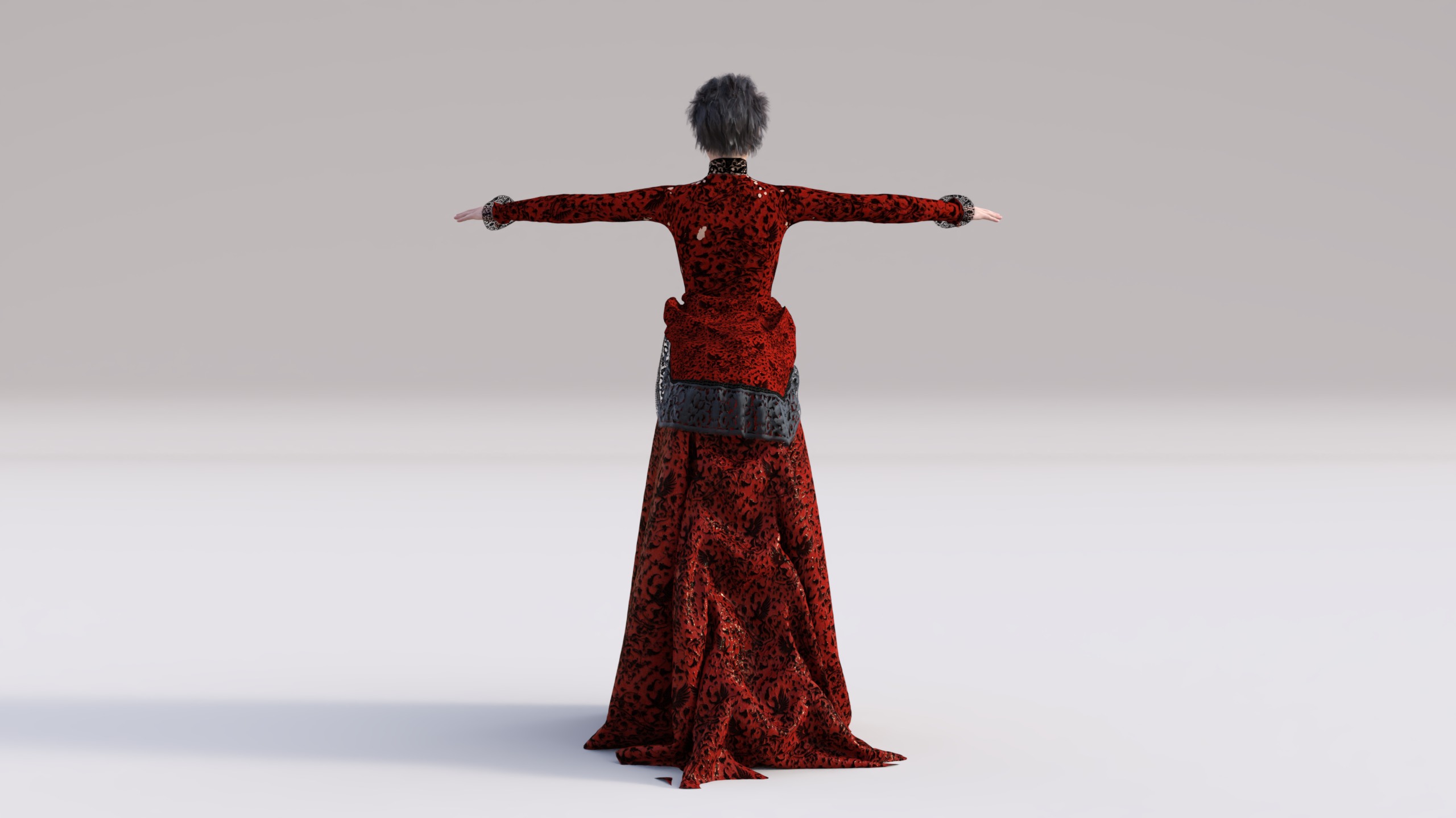 Penny Dreadful Outfit Dress Clothing Low-poly 3D model_1
